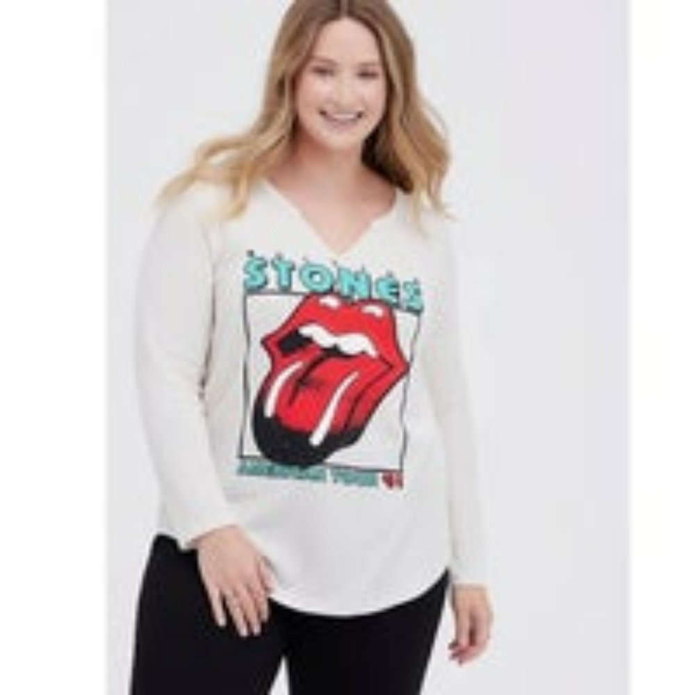 Torrid Rolling Stones waffle tee sz 3